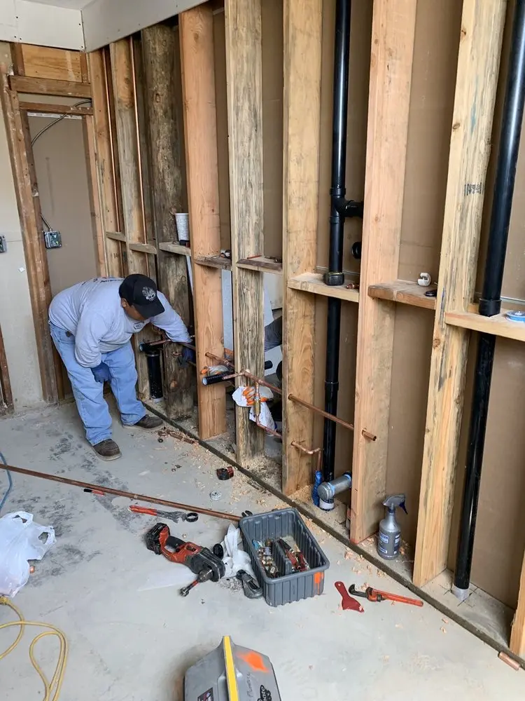 Commercial rough-in plumbing for Water Heater Replacement in Jamesville